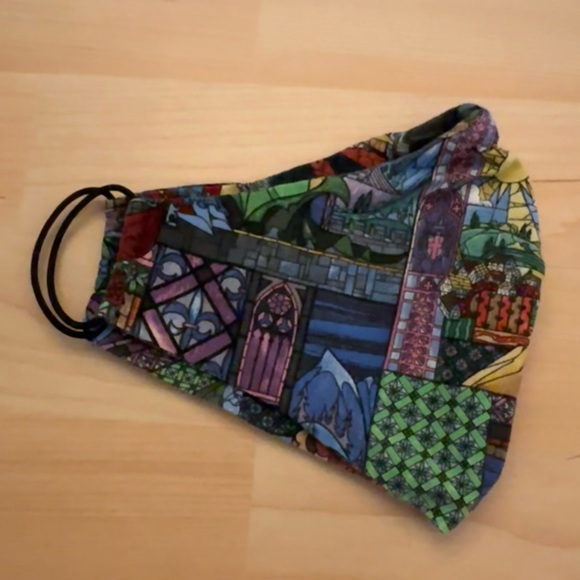 Mens Beauty and the beast stained glass face mask - Picture 2 of 7